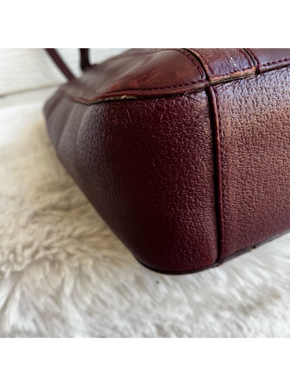COACH Burgundy Y2K Magazine Tote Shoulder Bag 6706 Vintage - Picture 9 of 13